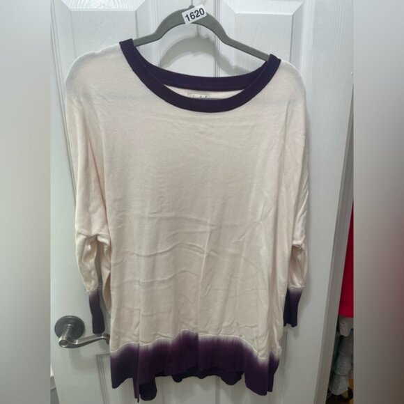 Wonderly Cream and Blue Relaxed Blouse - Picture 1 of 11